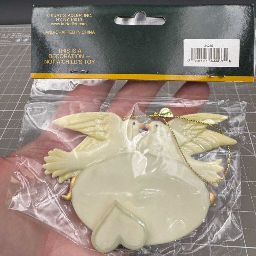 Kurt S. Adler White Dove Ornament With Gold Accents NOS - Picture 2 of 2